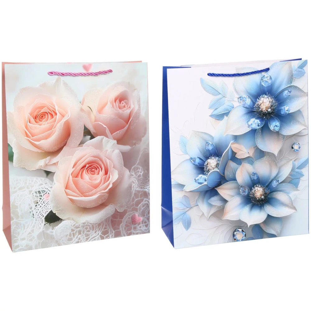 Пакет подарочный «Королевство цветов» 26*32*10 см