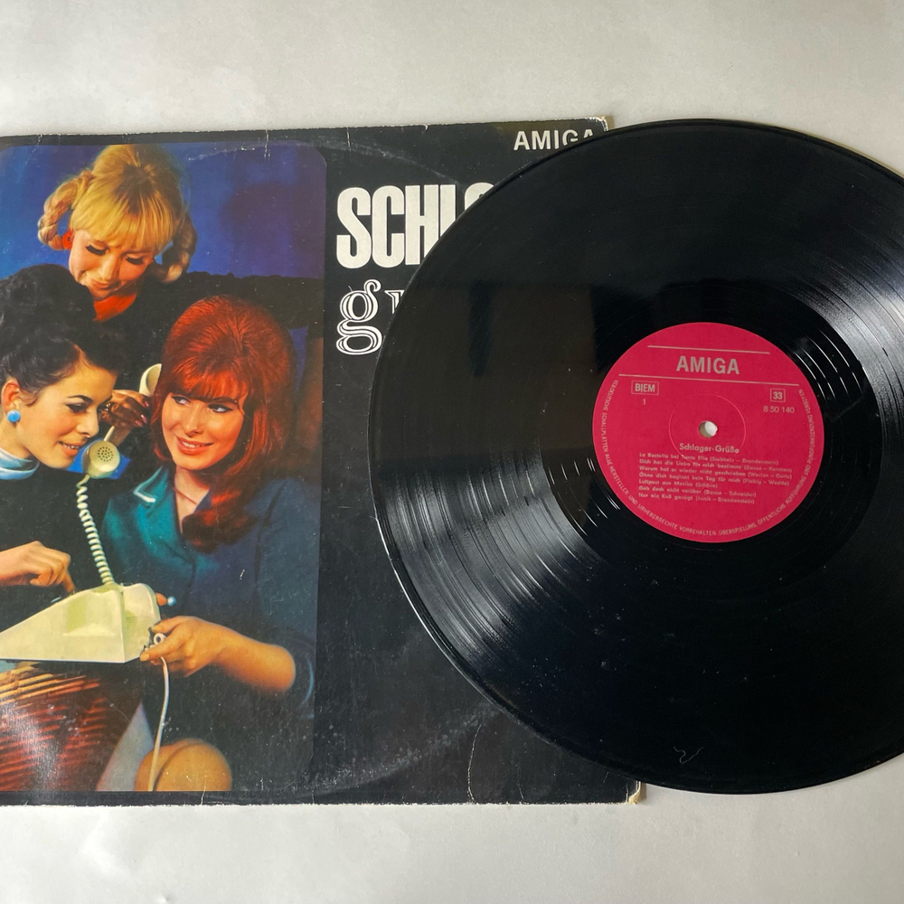 Винтажная виниловая пластинка LP Сборник Нeмецкой Эстрады Schlager Grusse (ГДР 1968)