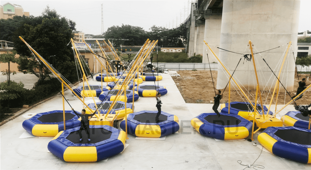 Батут-банджи «Полёт», 4-местный, 5×5×5 м