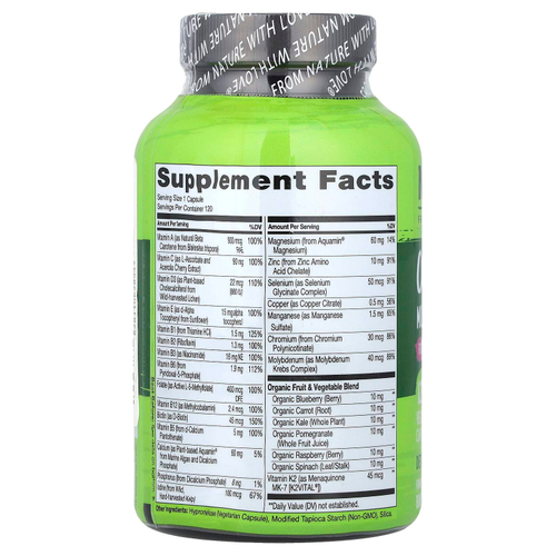 NATURELO, One Daily, мультивитамины для женщин старше 50 лет, для приёма один раз в день, 120 вегетарианских капсул