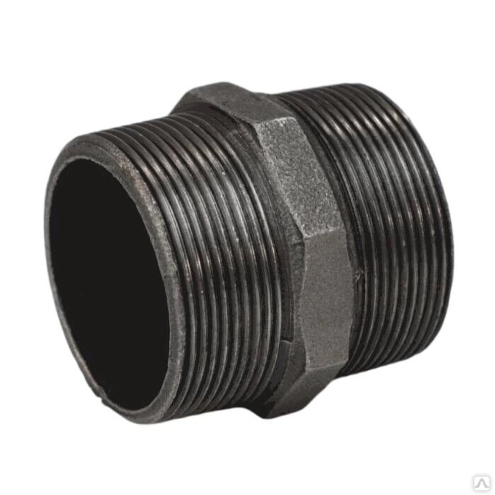 Ниппель прямой черный, Fittex PLUS