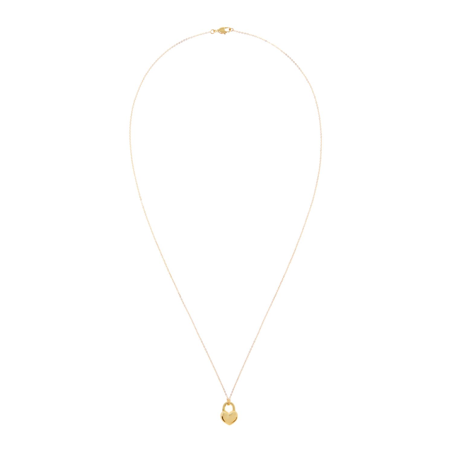 Колье Heart Lock Necklace - Gold