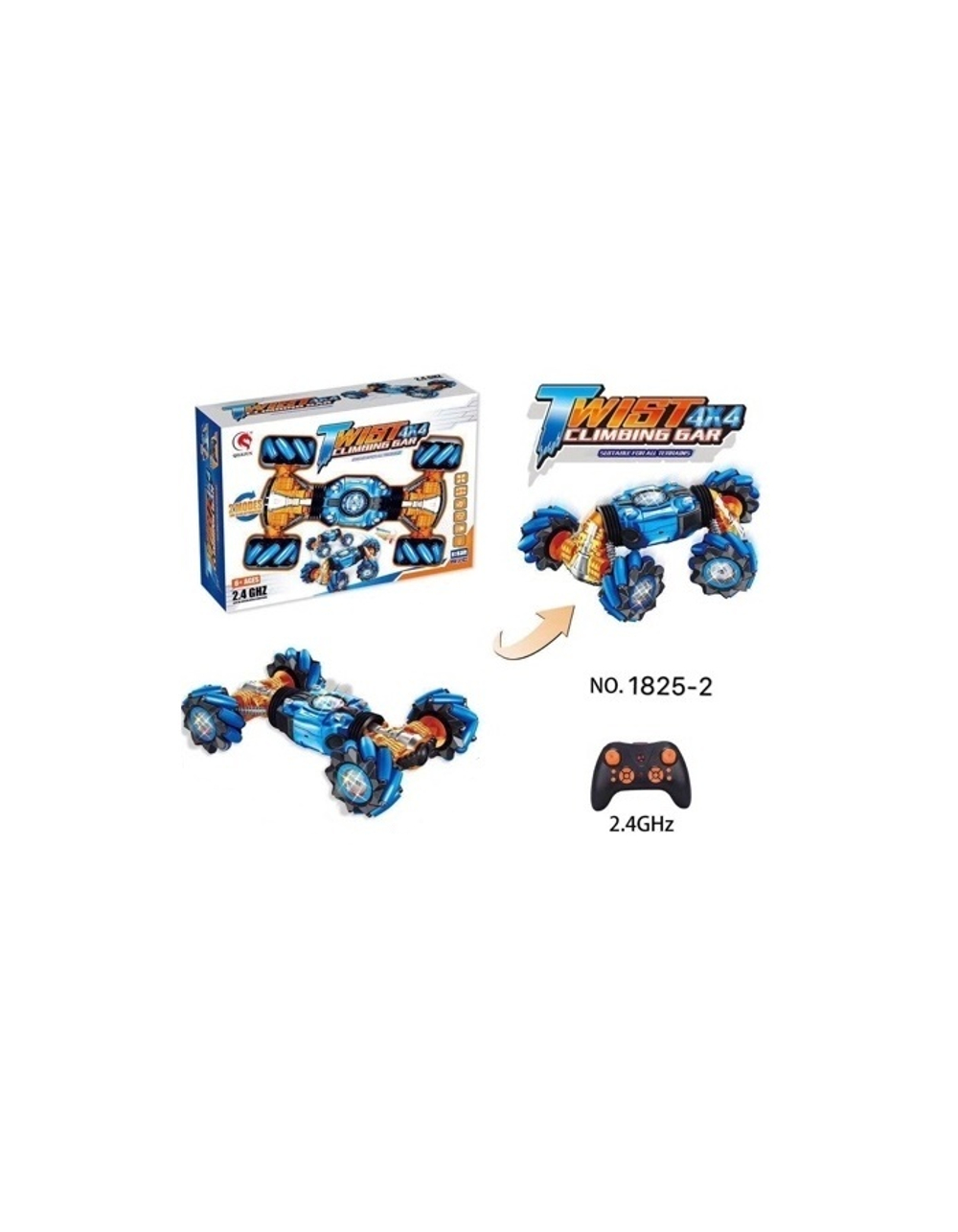 Р/У машинка перевертыш Hyper, музыка, свет, движение боком 4WD 2.4G 1/12 RTR