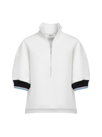 Поло на молнии с контрастными подвязами