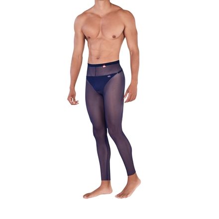 Мужские легинсы темно-синие полупрозрачные сетчатые Pikante MANHOOD LONG JOHNS 033608