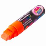 Маркер меловой "POP-ART" ОРАНЖЕВЫЙ, 15 мм, сухостираемый, для гладких поверхностей, BRAUBERG, 151541