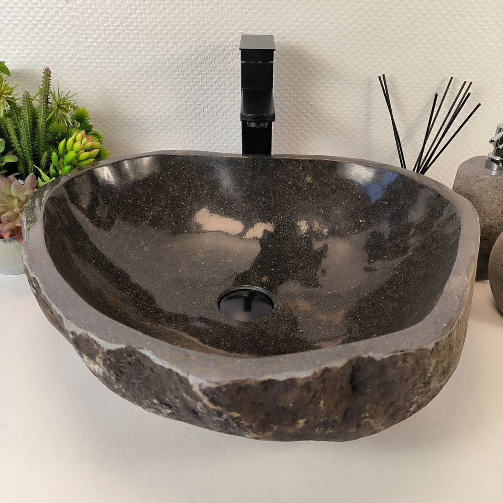 Раковина из речного камня RS-65370 49*46*15 0856