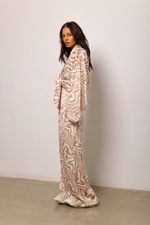 Брюки широкие с принтом