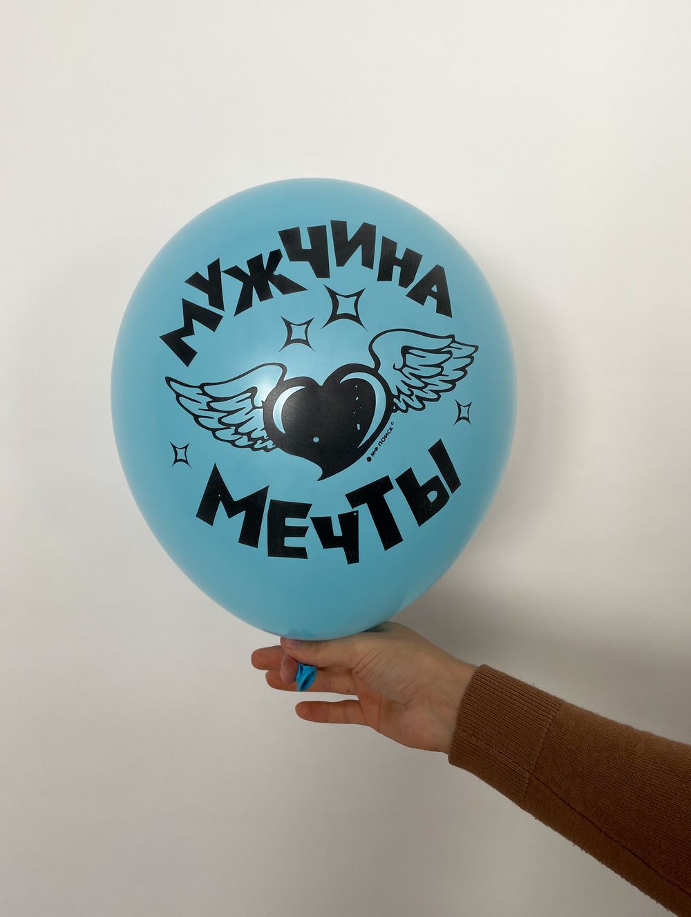 Шар с надписью ЧЮ 30 см 3/22 Мужчина мечты (бирюзовый, для мужчины) (БГ-17)  Изображение2