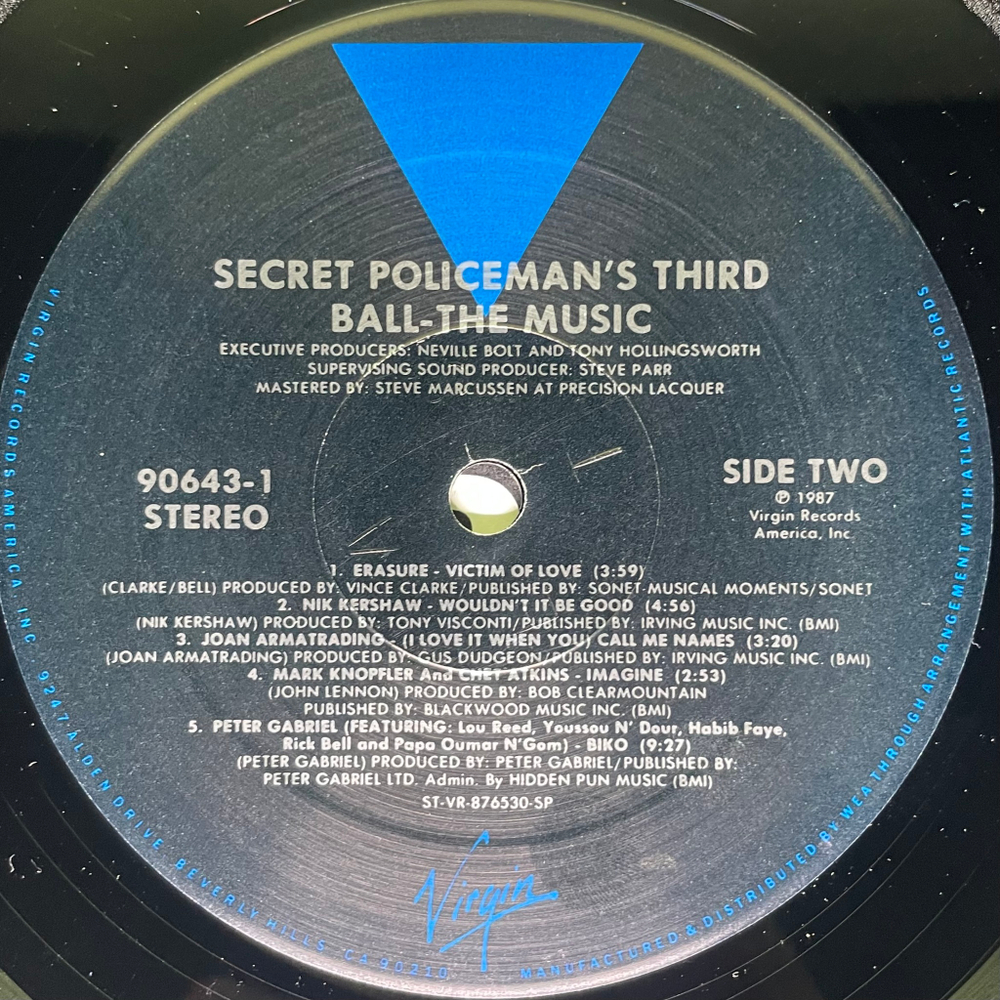 Сборник The Secret Policeman's Third Ball (The Music) США 1987г.