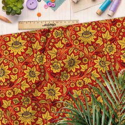 Ткань ниагара царская хохлома