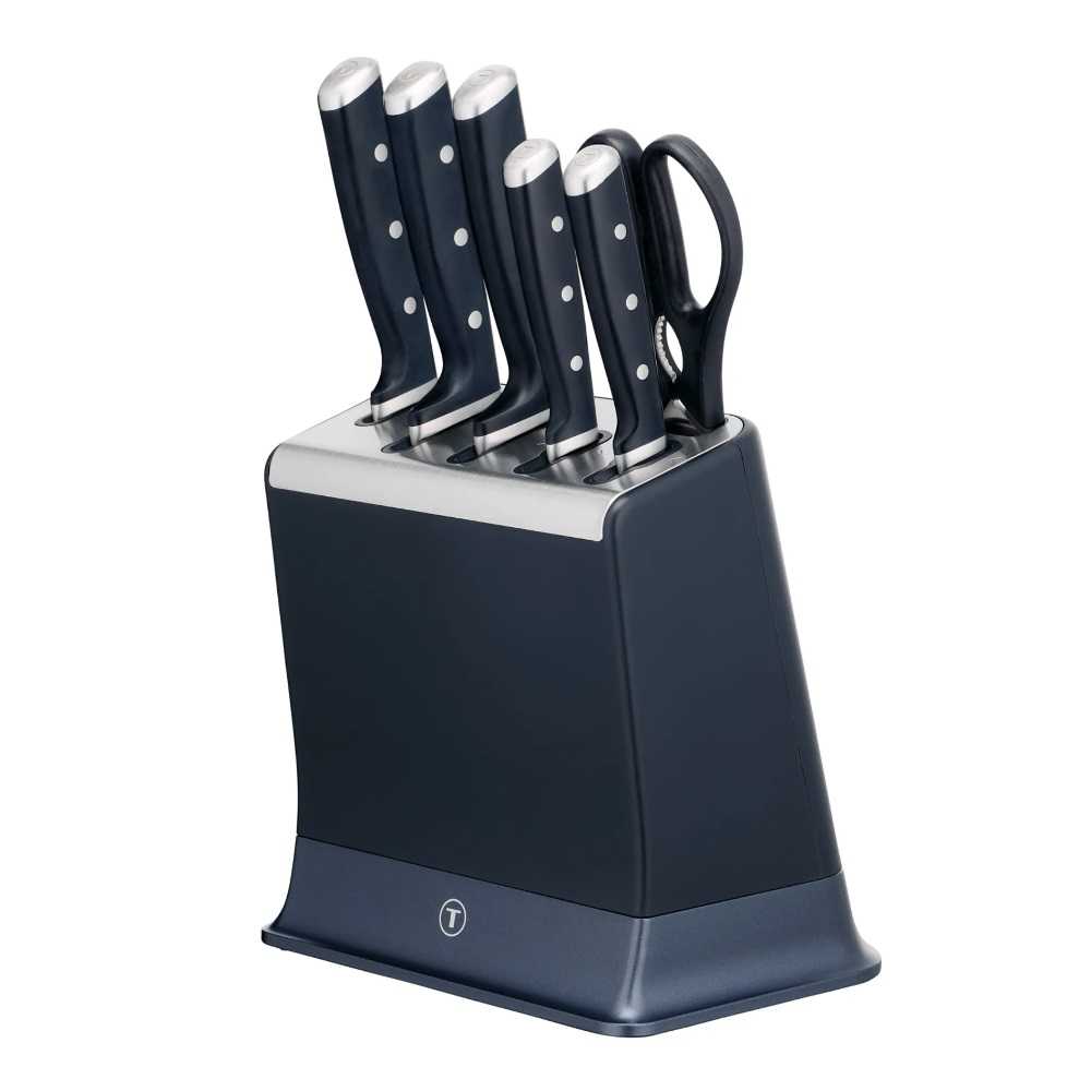 Набор ножей и блок Tefal Ever Sharp PRO K297S744 со встроенной точилкой, 5 ножей + ножницы