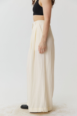 Длинные кюлоты из молочного льна