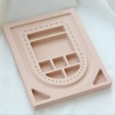 Планшет для сборки колье, 20*25*2 мм, ячейка 16 см, тёплый беж, ФТ027