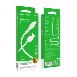 Кабель Borofone BX51 MicroUSB 2.4A  Белый 1м