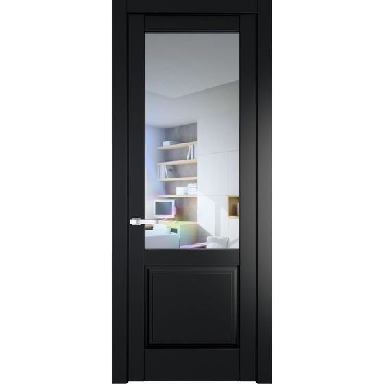 Межкомнатная дверь эмаль Profil Doors 4.2.2PD блэк остеклённая