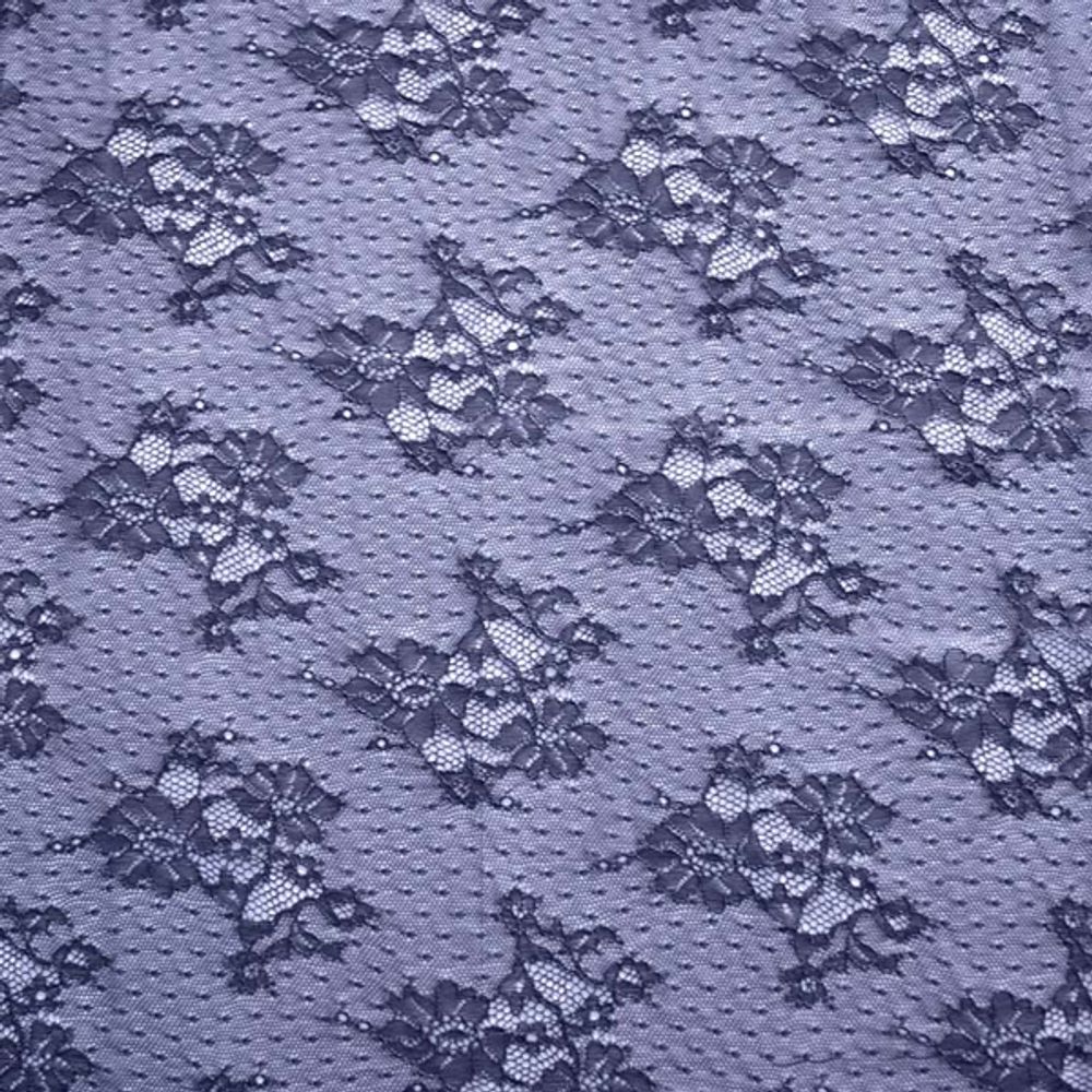 Кружевное полотно, 62 гр/м2, 150 см, т.синий