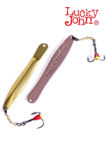 Блесна вертикальная зимняя Lucky John WALLE с цепочкой и тройником 50мм TIGER блистер