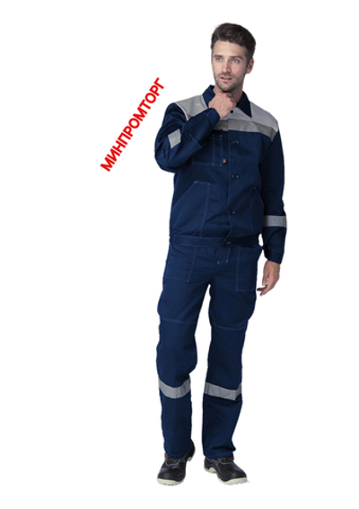 Костюм Легион-1 СОП (тк.Смесовая,210) брюки, т.синий/серый