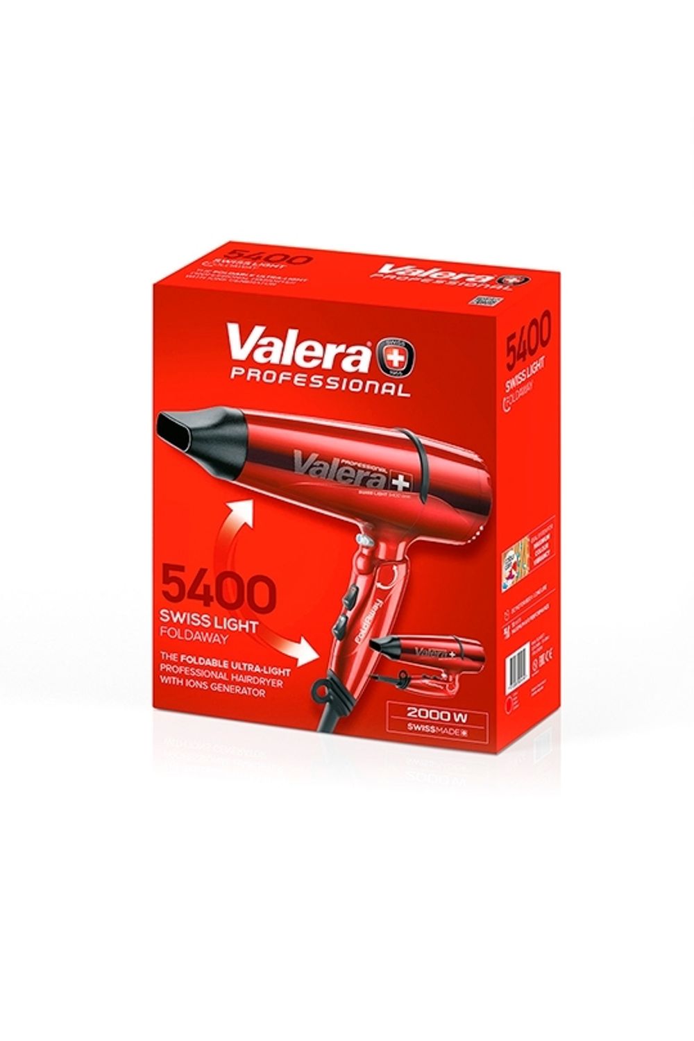 Фен Valera Professional Swiss Light 5400 Fold-Away Ionic Red (SL 5400T Red) - 4