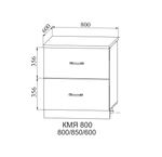 Корпус КМЯ 800 Шкаф нижний метабокс с 2-мя ящиками