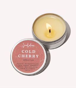 Свеча из соевого воска «Холодная вишня», Smorodina, 50 мл