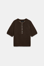 Свитерок с пуговицами и короткими рукавами - ZARA