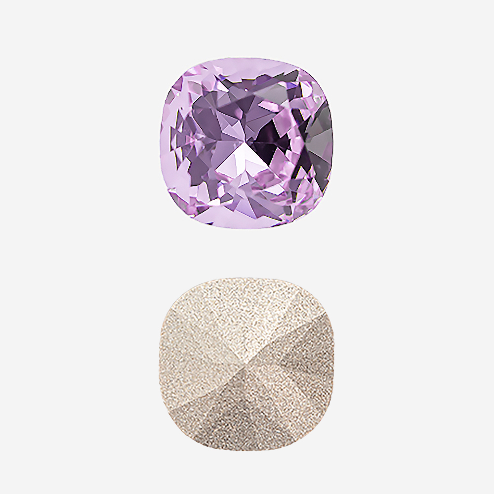 Кристалл Кушон (Сushion), оттенок "Светло-аметистовый"/"Light Amethyst", 12мм