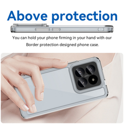 Усиленный чехол с защитными рамками для Xiaomi 14 Pro, увеличенные защитные свойства, прозрачные рамки