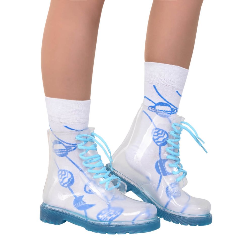 Стильные резиновые ботинки Invisible-Shoes Синие