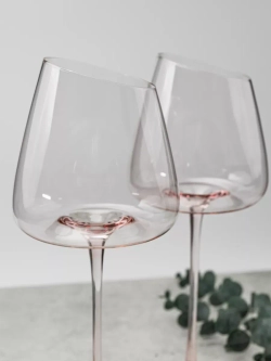 Набор розовых бокалов для вина, 2 шт., 580 мл.