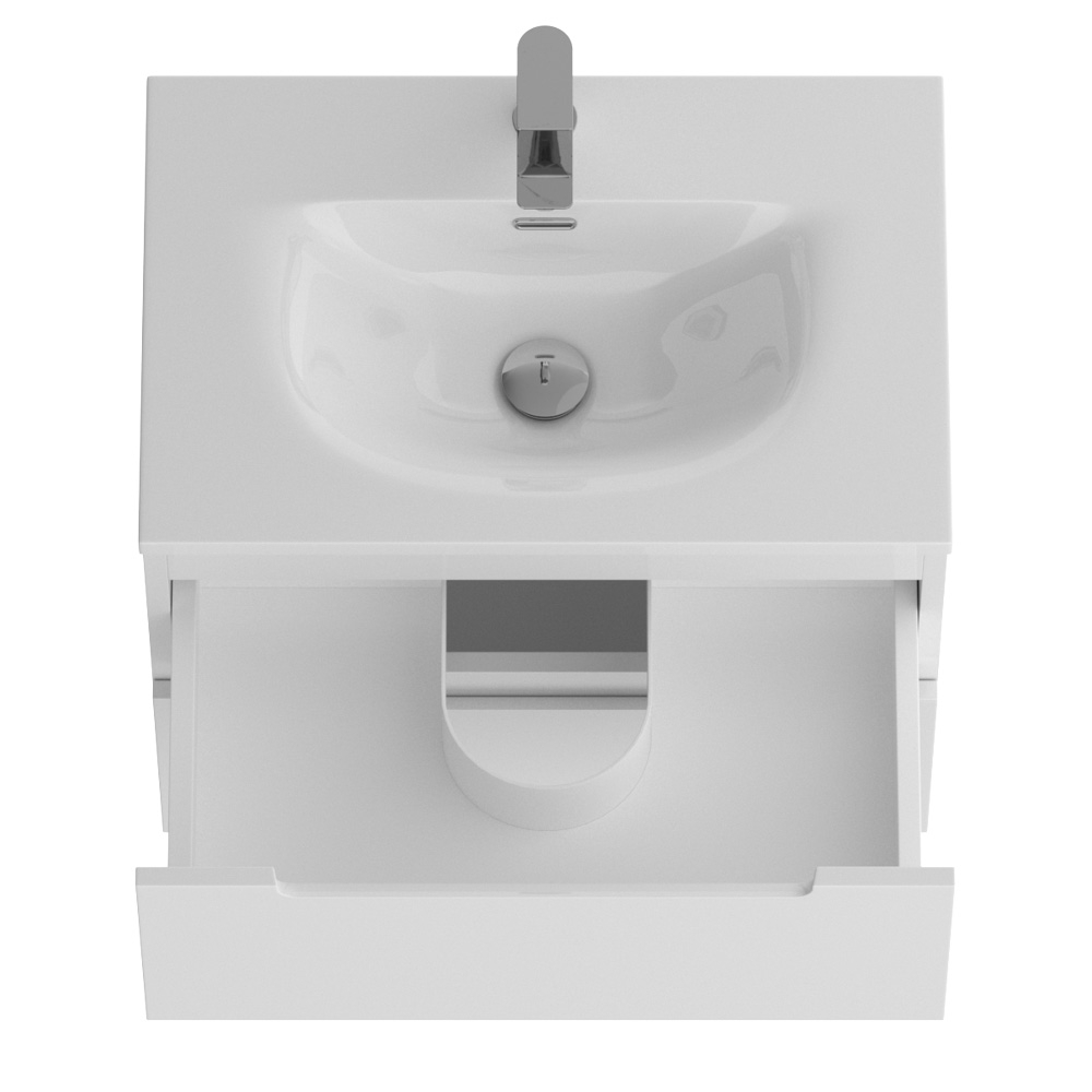 Тумба подвесная с раковиной BelBagno ETNA39-500/390-2C-SO-BL-P + BB-8099-3-50