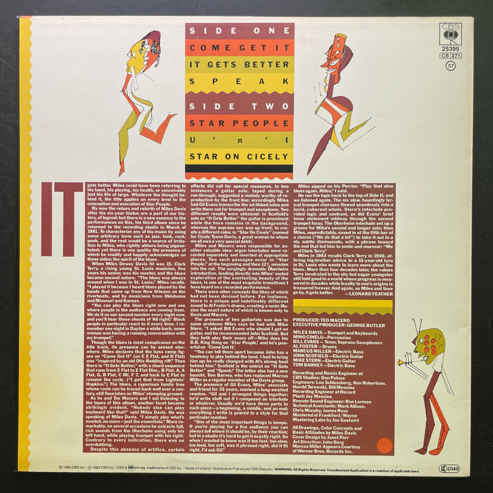 Miles Davis ‎– Star People (Голландия 1983г.)