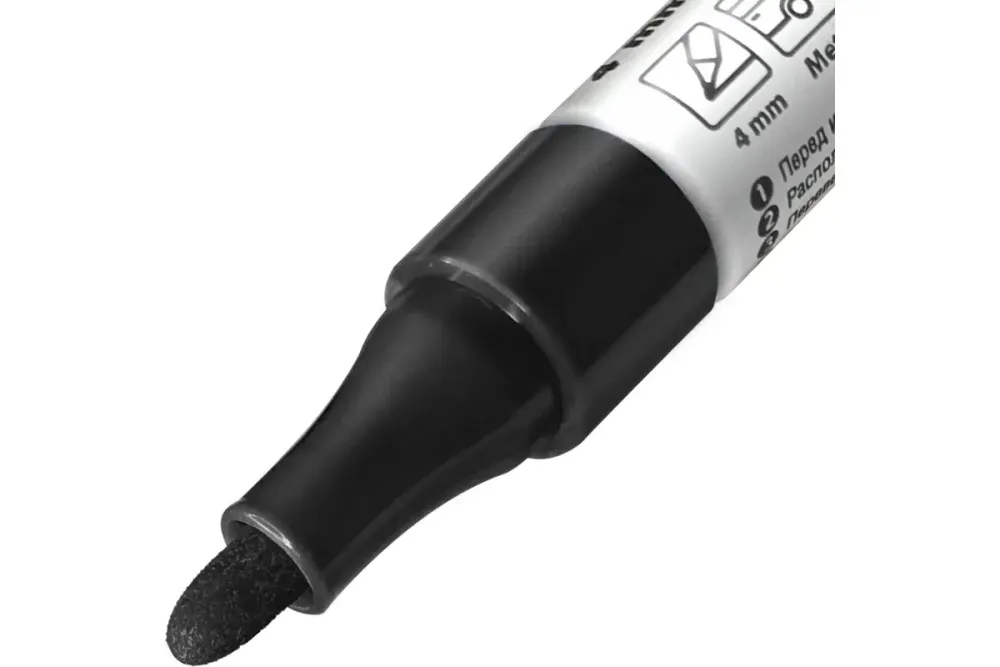 Маркер LEKON Standart с нитроэмалью 4мм, черный, 011804