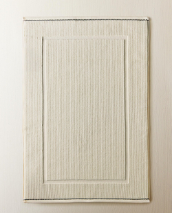 Zara Home коврик для ванной из хлопка, песочный, в полоску, 50x80 см