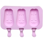 Форма для приготовления мороженого «Зайки» силиконовая 19,5*15см