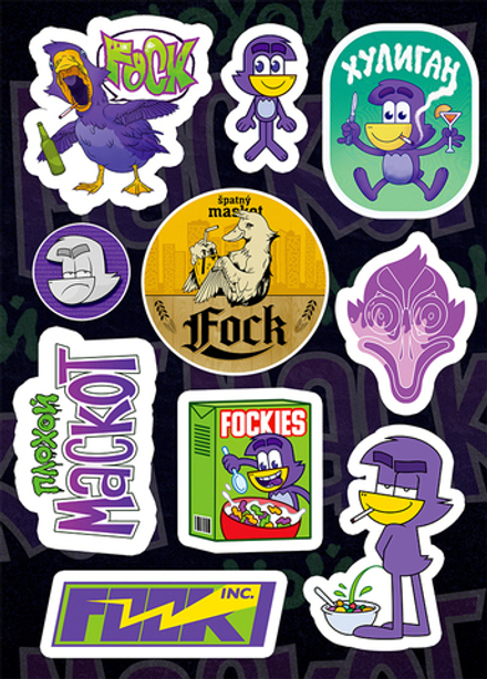 Стикеры Плохой Маскот (Ассорти)