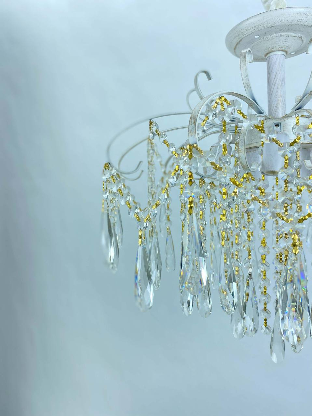 Люстра потолочная Lanbos, 5 ламп Е14, до 300 Вт, до 20 кв м, белая