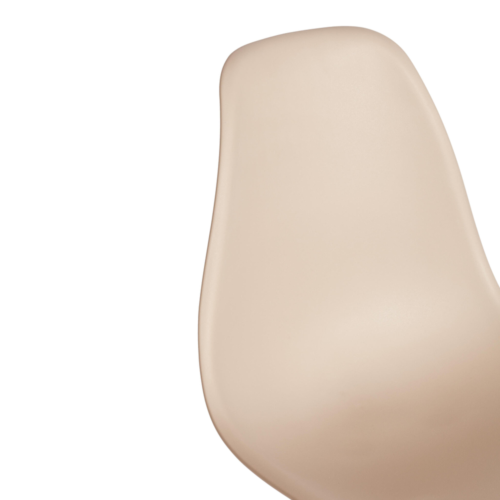 Стул CINDY (EAMES) (mod. 1801) дерево бук/металл/сиденье пластик, 45x51x82 см, Beige (Бежевый)