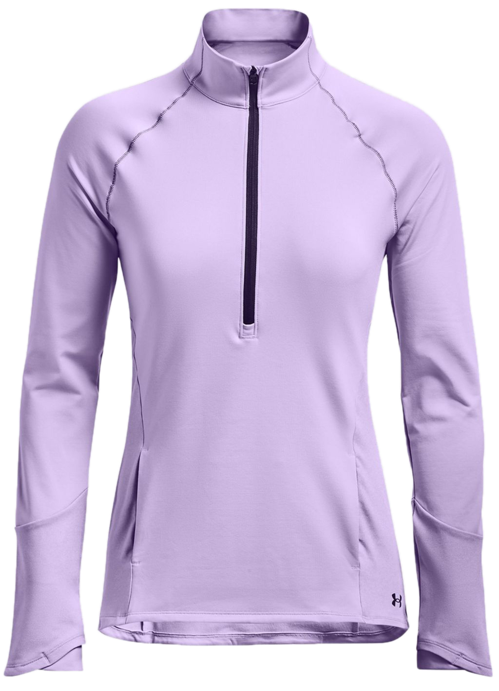 Женская теннисная футболка (dł. Рукава) Under Armour Women's ColdGear 1/2 Zip - purple tint/twilight purple