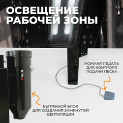 WDK-83350 Камера пескоструйная 350 л, фронтальная загрузка