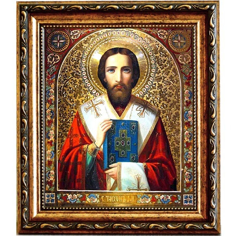 Тихон Амафунтский Святитель, епископ. Икона на холсте.
