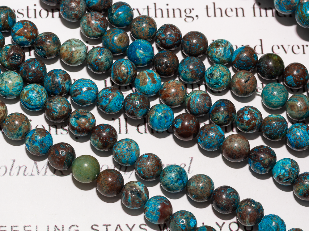 Нить бусин из тонированной яшмы 6,5мм