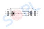 Амортизатор кабины 194/225, O/O, 14x40/14x40 DAF (CB0047) SORL