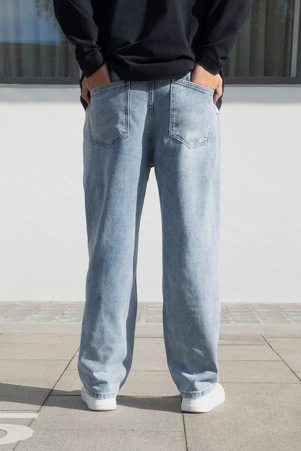 Джинсы №4 мужские голубые - фото 3