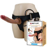 Женский страпон с эффектом эякуляции Kyton (Цвет: телесный с черным)