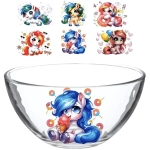 Салатник стеклянный 250мл «Милый лошадки» D1322/36