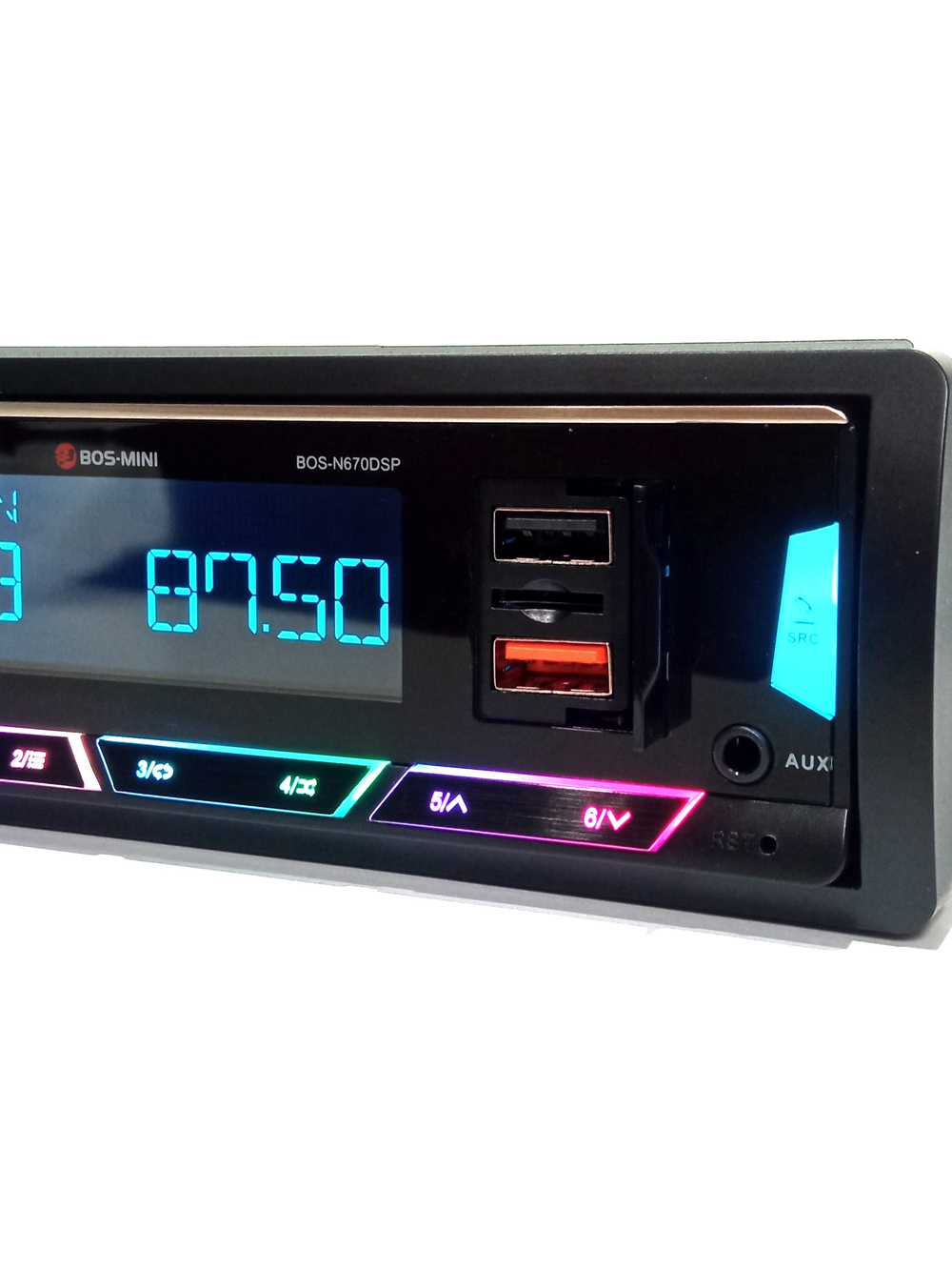 Автомагнитола FM/BT/USB/TFplayer 80W DSP BOS-MINI BOS-N670DSP
