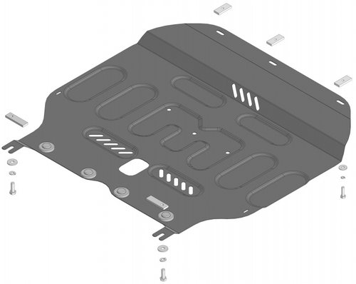 Защита картера Двигателя, КПП. 2 мм, Сталь. для Honda Vezel 2021-н.в. MOTODOR.70803