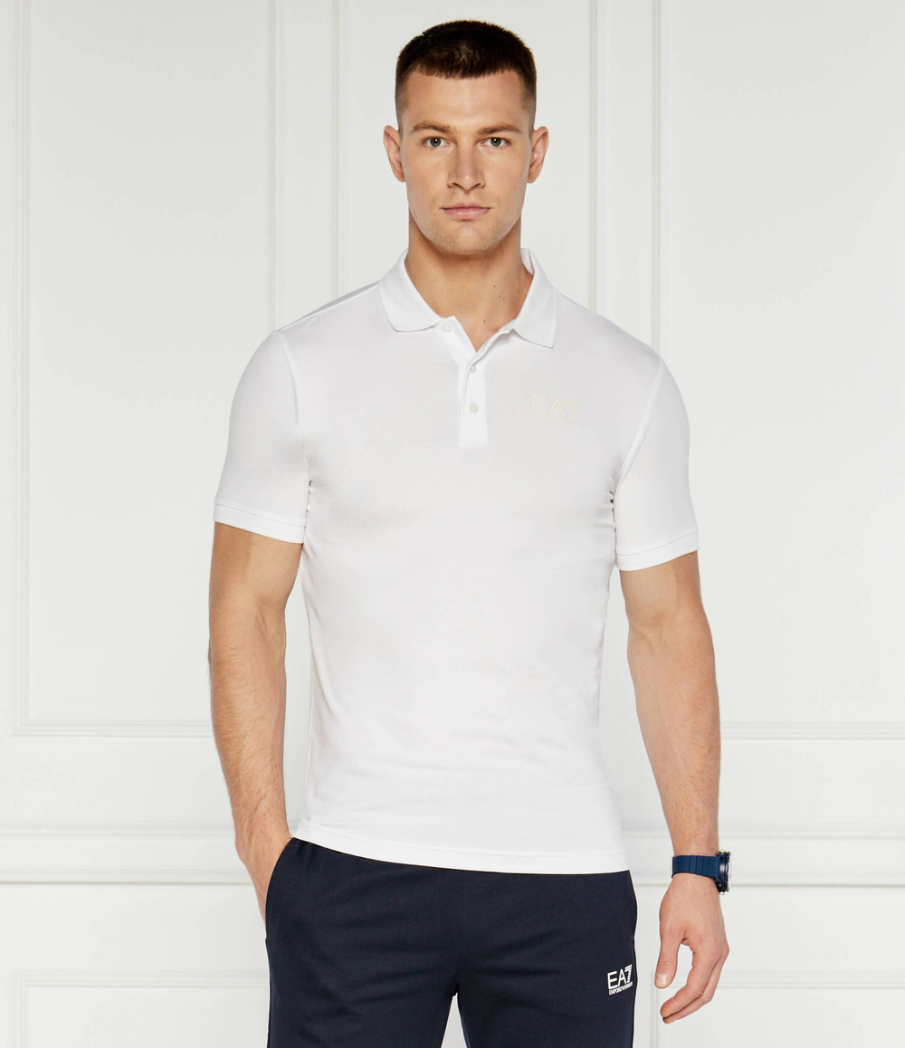 Поло EA7 - белый(6DPF16 PJVQZ)